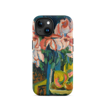 Pink Roses - Ernst Ludwig Kirchner Expressionist Iphone Case, 15 / Matte, Floral-painted Phone Case