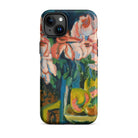 Pink Roses Ernst Ludwig Kirchner Expressionist Iphone Case, 15 Plus / Matte, Floral Art Phone Case