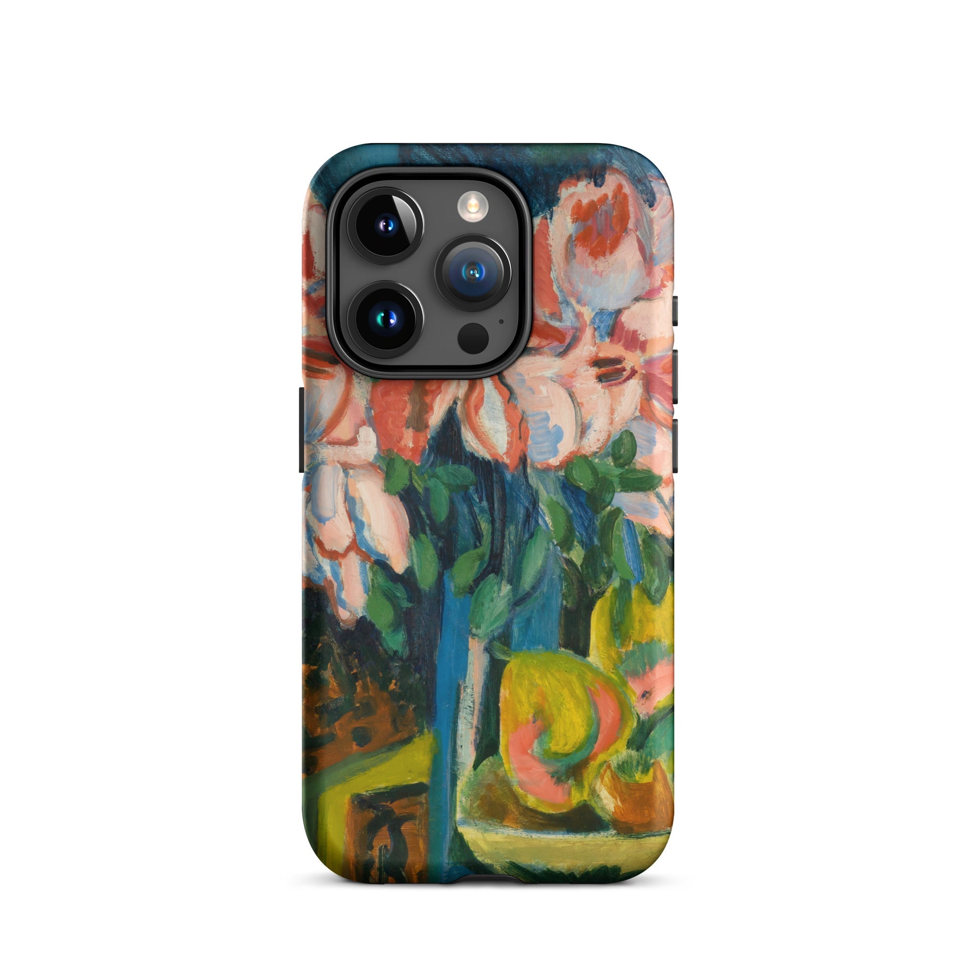 Pink Roses Ernst Ludwig Kirchner Expressionist Iphone Case, 15 Pro / Matte, Floral Art Iphone Case