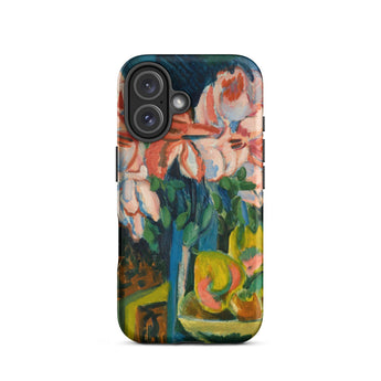 Pink Roses - Ernst Ludwig Kirchner Expressionist Iphone Case, 16 / Matte, Floral-painted Phone Case