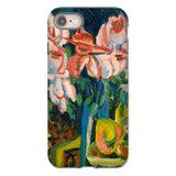 Pink Roses - Ernst Ludwig Kirchner Expressionist Iphone Case, 8 / Matte, Phone Case Colorful Floral Life Painting
