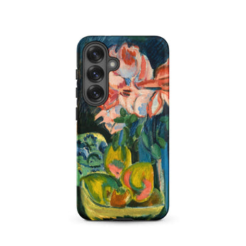 Pink Roses - Ernst Ludwig Kirchner Expressionist Phone Case, Samsung Galaxy S25 / Matte, Mobile Cases, Toby Leon