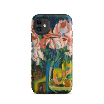 Pink Roses - Ernst Ludwig Kirchner Expressionist Phone Case Iphone 11 / Matte Floral Art Phone Case Ernst Ludwig Kirchner, Kirchner’s