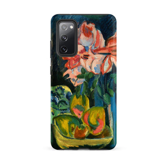 Pink Roses - Ernst Ludwig Kirchner Expressionist Phone Case Samsung Galaxy S20 Fe / Matte Phone Case Vibrant Impressionistic Life Painting