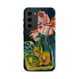 Pink Roses - Ernst Ludwig Kirchner Expressionist Phone Case Samsung Galaxy S23 Plus / Matte Phone Case Vibrant Impressionistic Painting