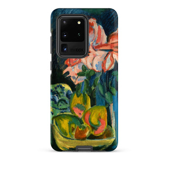 Pink Roses - Ernst Ludwig Kirchner Samsung Case, Galaxy S20 Ultra / Matte, Smartphone Case Vibrant Still-life Painting Flowers Fruit