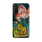 Pink Roses Ernst Ludwig Kirchner Samsung Case, Galaxy S21 Plus / Matte, Smartphone Case Vibrant Still Life Painting Flowers Fruit