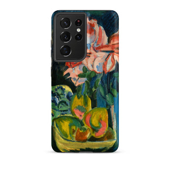 Pink Roses - Ernst Ludwig Kirchner Samsung Case, Galaxy S21 Ultra / Matte, Smartphone Case Vibrant Life Painting Flowers Fruit