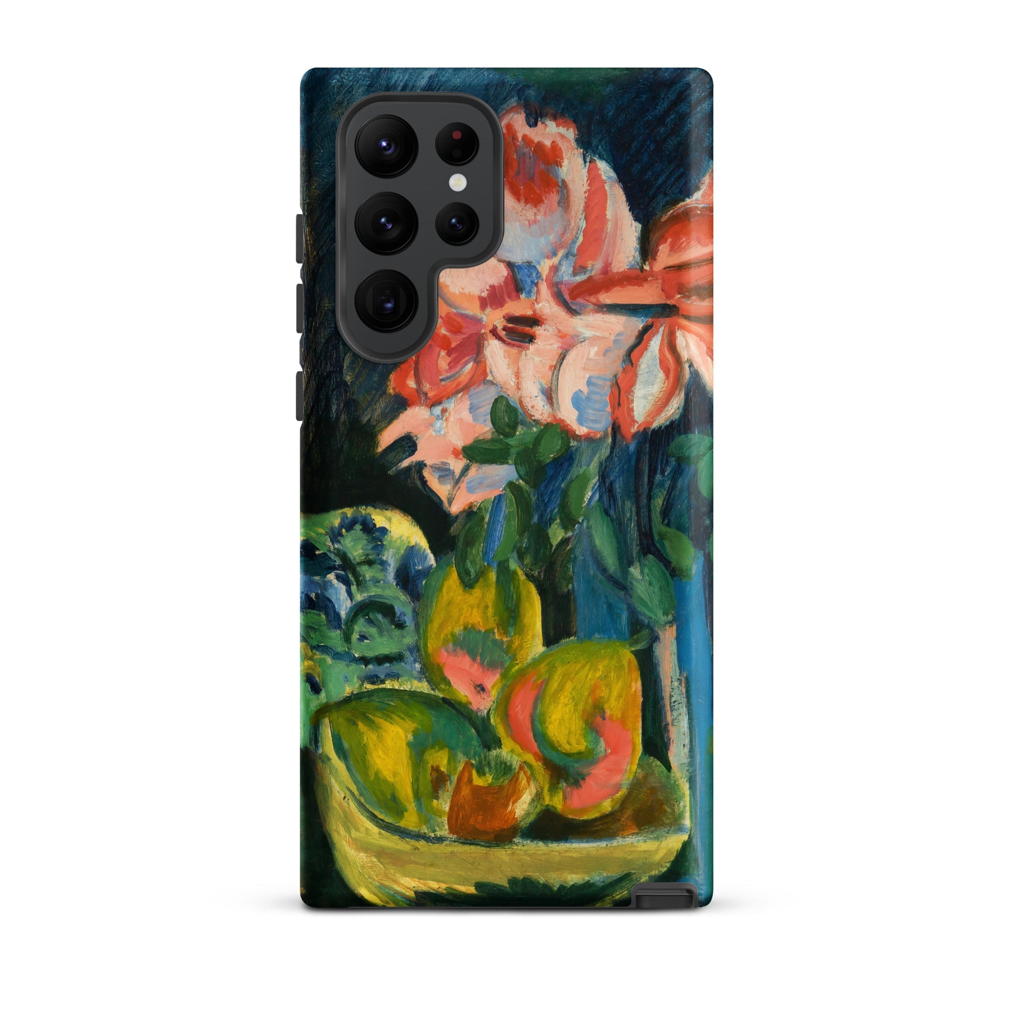 Pink Roses Ernst Ludwig Kirchner Samsung Case, Galaxy S22 Ultra / Matte, Smartphone Case Vibrant Expressionist Floral Fruit Life Painting