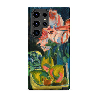 Pink Roses - Ernst Ludwig Kirchner Samsung Case, Galaxy S24 Ultra / Matte, Smartphone Case Vibrant Life Painting Flowers Fruit