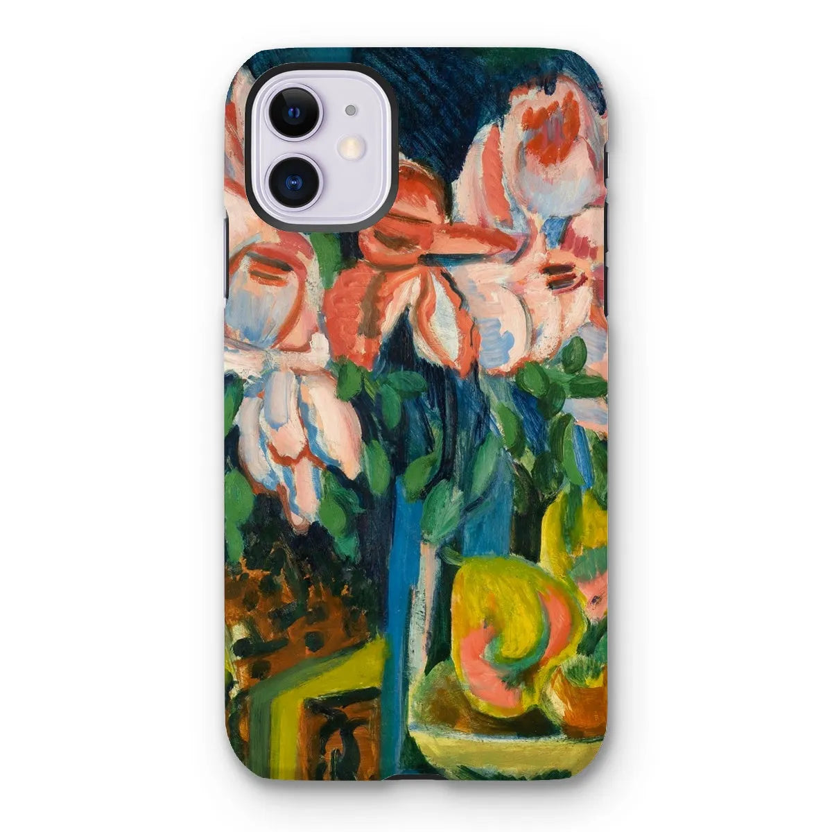 Pink Roses - Expressionist Phone Case - Ernst Ludwig Kirchner - Iphone 11 / Matte - Mobile Phone Cases - Aesthetic Art