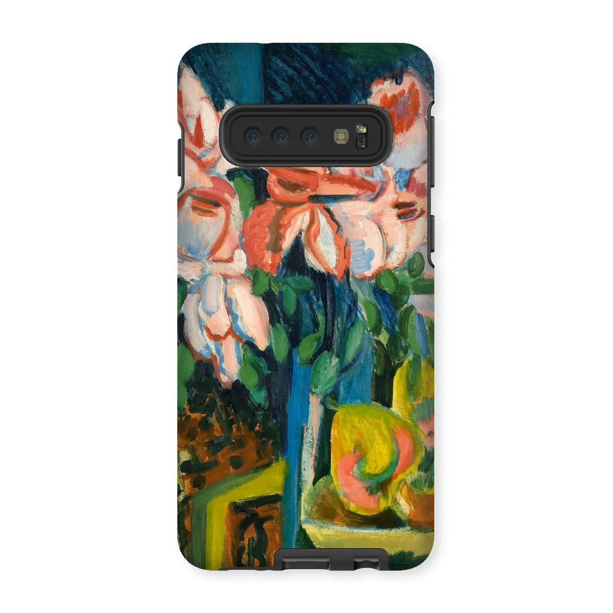 Pink Roses - Expressionist Phone Case - Ernst Ludwig Kirchner - Samsung Galaxy S10 / Matte - Mobile Phone Cases