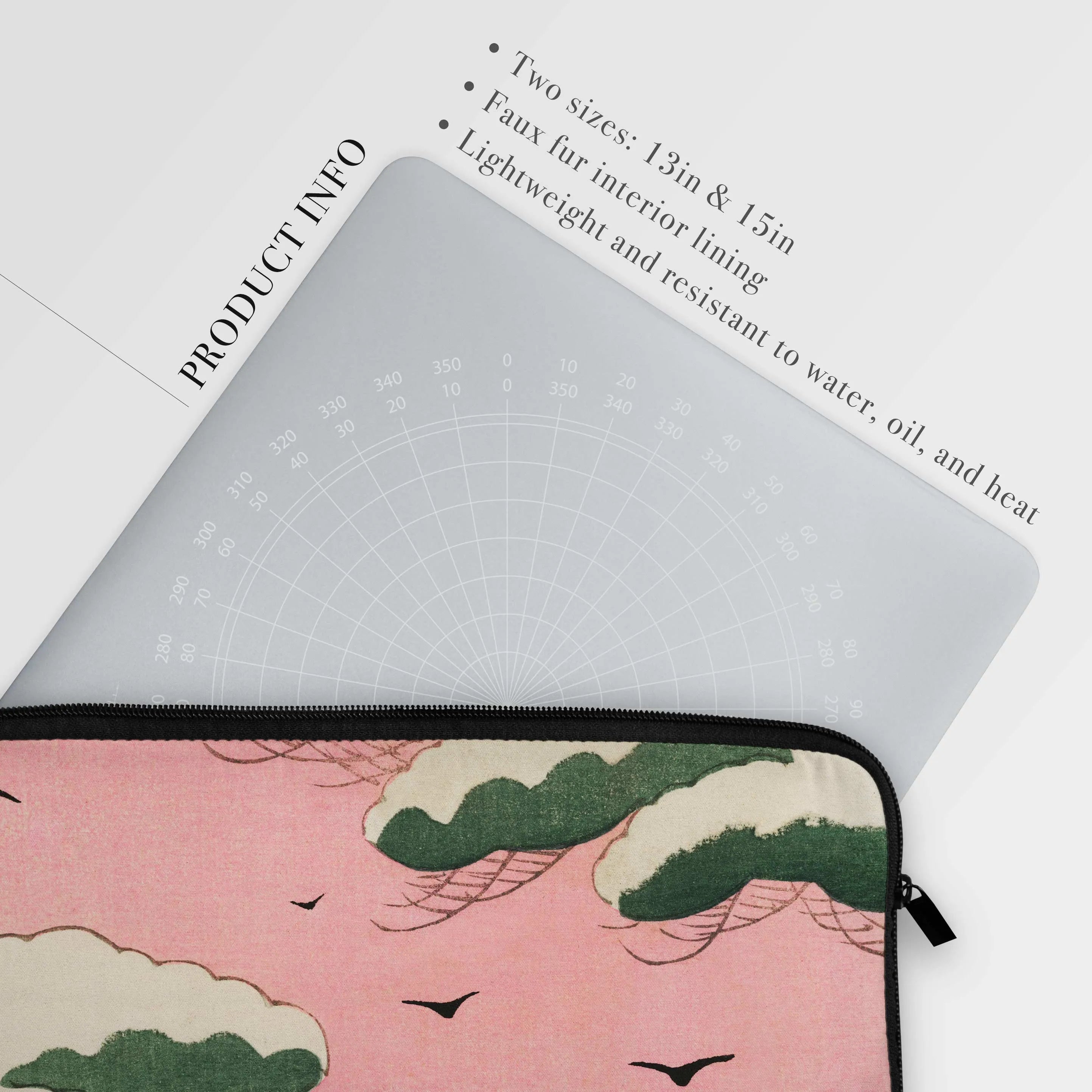 Pink Sky Laptop Sleeve From Bijutsu Sekai By Watanabe Seitei - Laptops - Aesthetic Art