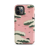 Pink Sky - Watanabe Seitei Bijutsu Sekai Art Iphone Case, 11 Pro / Matte, Pink Phone Case Cloud Bird Design