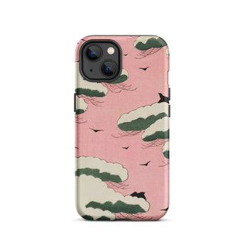 Pink Sky - Watanabe Seitei Bijutsu Sekai Art Iphone Case, 13 / Matte, Cloud-patterned Phone Case