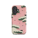 Pink Sky - Watanabe Seitei Bijutsu Sekai Art Iphone Case, 16 / Matte, Cloud-patterned Phone Case