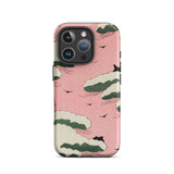 Pink Sky - Watanabe Seitei Bijutsu Sekai Art Iphone Case, 16 Pro / Matte, Cloud-patterned Phone Case