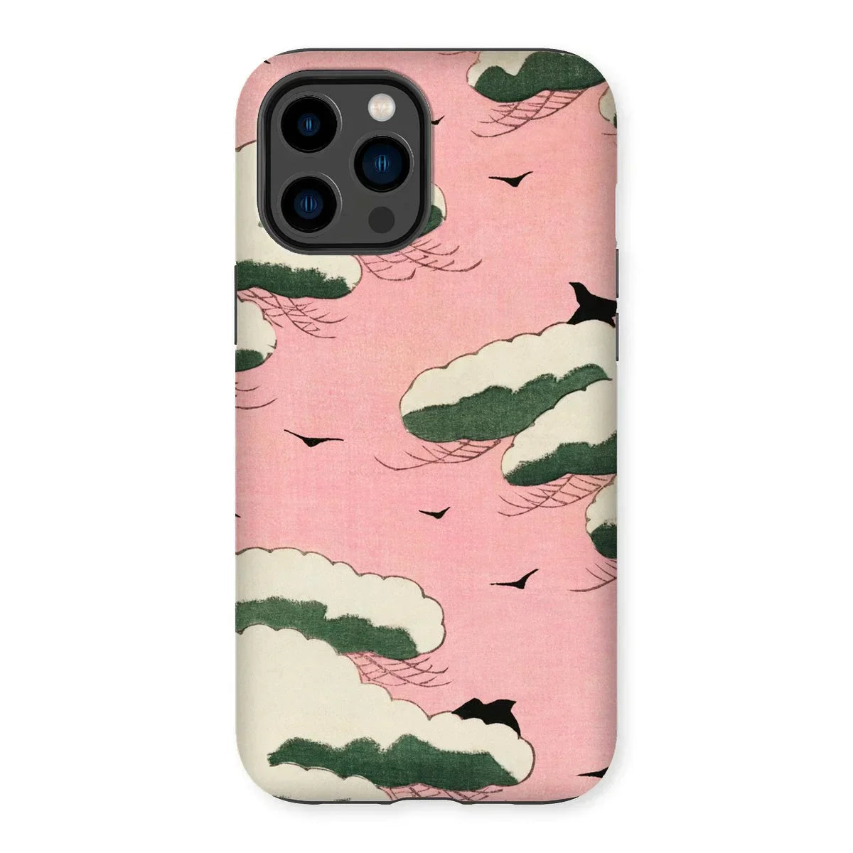 Pink Sky - Watanabe Seitei Bijutsu Sekai Art Iphone Case, 14 Pro Max / Matte, Kite-823752280, Iphone Case Pink Background Stylized Clouds