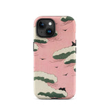 Pink Sky - Watanabe Seitei Bijutsu Sekai Art Phone Case Iphone 15 / Matte Pink Phone Case Cloud Design Watanabe Seitei, Bijutsu Sekai,