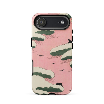 Pink Sky - Watanabe Seitei Bijutsu Sekai Art Phone Case Iphone 17 Air / Matte Pink Green Phone Case Cloud Design Made Plastic Watanabe
