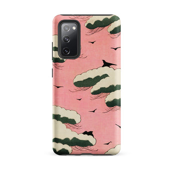 Pink Sky - Watanabe Seitei Bijutsu Sekai Art Samsung Case, Galaxy S20 Fe / Matte, Pink Phone Case Cloud Bird Design