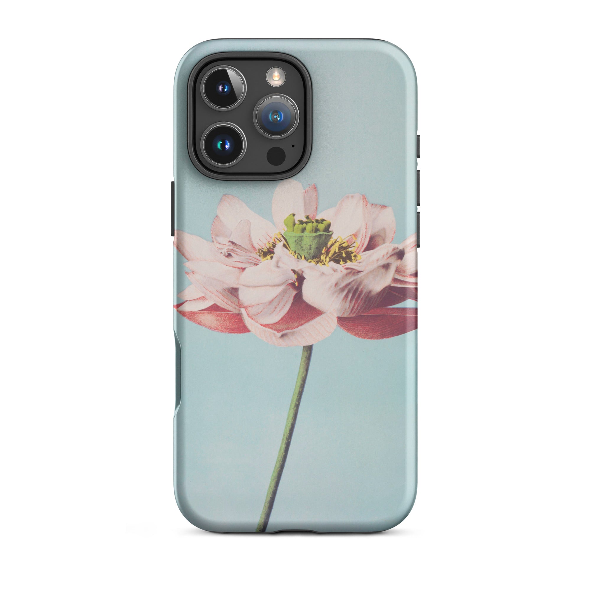 Pink Water Lily - Kazumasa Ogawa Floral Iphone Case, 16 Pro Max / Matte, Floral-patterned Phone Case