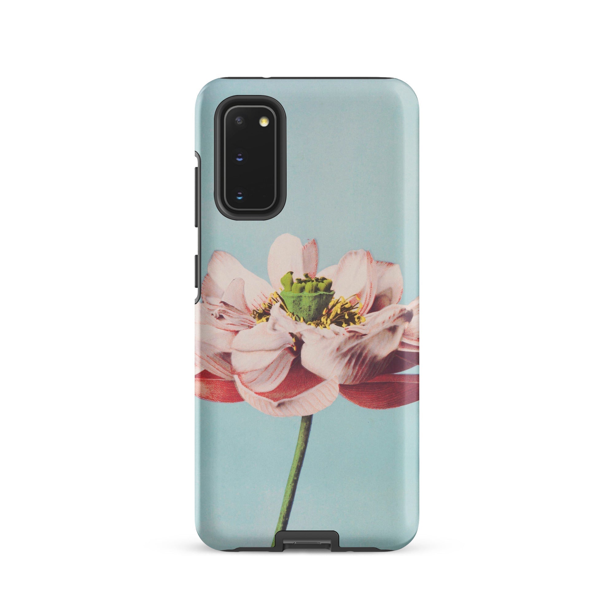 Pink Water Lily Kazumasa Ogawa Floral Samsung Case, Galaxy S20 / Matte, Light Blue Phone Case Pink Flower Design