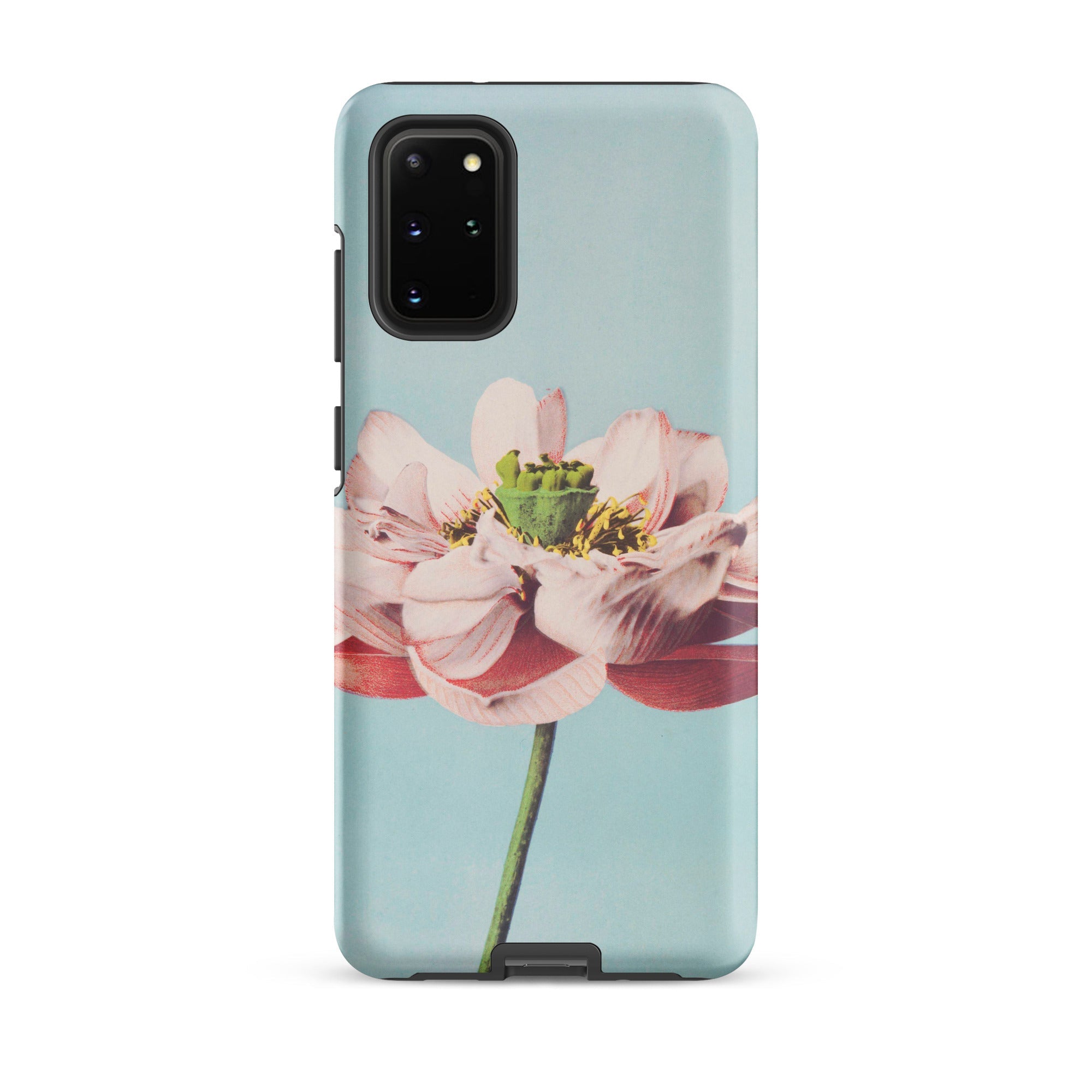 Pink Water Lily Kazumasa Ogawa Floral Samsung Case, Galaxy S20 Plus / Matte, Smartphone Case Pink Green Flower Design
