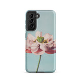 Pink Water Lily - Kazumasa Ogawa Floral Samsung Case, Galaxy S21 / Matte, Light Blue Smartphone Case Pink Flower Design