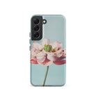 Pink Water Lily Kazumasa Ogawa Floral Samsung Case, Galaxy S22 / Matte, Light Blue Phone Case Pink Flower Design