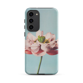 Pink Water Lily - Kazumasa Ogawa Floral Samsung Case, Galaxy S23 Plus / Matte, Light Blue Phone Case Pink Flower Design