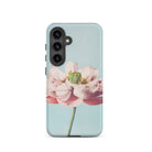 Pink Water Lily Kazumasa Ogawa Floral Samsung Case, Galaxy S24 / Matte, Light Blue Phone Case Pink Flower Design