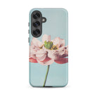 Pink Water Lily Kazumasa Ogawa Floral Samsung Case, Galaxy S25 Plus / Matte, Light Blue Phone Case Pink Green Flower Design