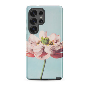Pink Water Lily - Kazumasa Ogawa Floral Samsung Case, Galaxy S25 Ultra / Matte, Light Blue Phone Case Pink Flower Design