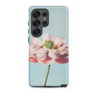 Pink Water Lily Kazumasa Ogawa Floral Samsung Case, Galaxy S25 Ultra / Matte, Light Blue Phone Case Pink Flower Design