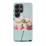 Pink Water Lily - Kazumasa Ogawa Floral Samsung Case, Galaxy S25 Ultra / Matte, Light Blue Phone Case Pink Flower Design