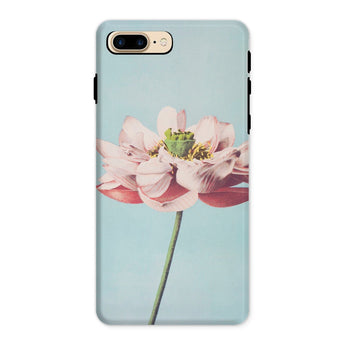 Pink Water Lily - Ogawa Kazumasa Floral Iphone Case, 8 Plus / Matte, Delicate Pink Lotus Flower Slender Green Stem