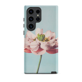 Pink Water Lily - Ogawa Kazumasa Floral Phone Case Samsung Galaxy S23 Ultra / Matte Soft Pastel Pink Lotus Flower Delicate Petals Green