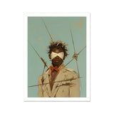 Pinpoint - Queer Black Outlaw Dandy Art Print, 20x30’’ / 51x76cm / Unframed, Blindfolded Figure Spears