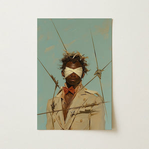 Pinpoint - Queer Black Outlaw Dandy Art Print / Canvas, 12x18’’ / 31x46cm / Unframed / no Border, Posters Prints & Visual Artwork, Toby Leon