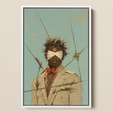 Pinpoint - Queer Black Outlaw Dandy kunstprint / Canvas, 12x18’’ / 31x46cm / Witte lijst, Posters, prints & visuele kunstwerken, Toby Leon