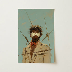 Pinpoint - Queer Black Outlaw Dandy Art Print / Canvas, Queer Black Outlaw, Black Outlaw Dandy, Outlaw Dandy Art