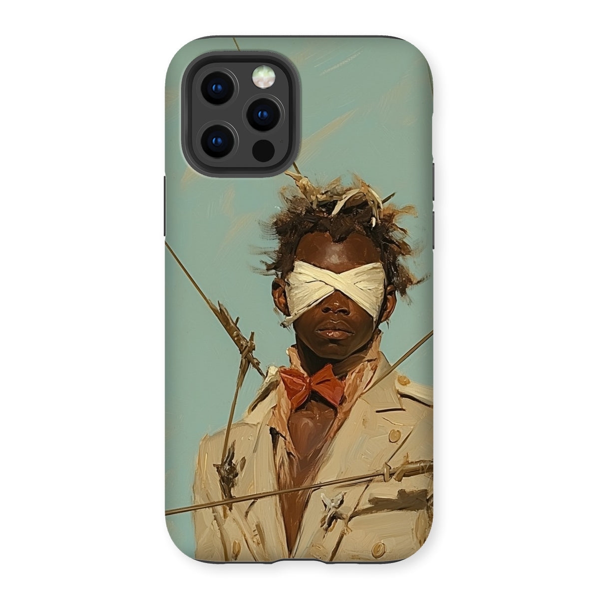 Pinpoint - Surreal Black Outlaw Dandy Iphone Case, 12 Pro / Matte, Phone Case Artistic Portrait