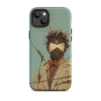 Pinpoint - Surreal Black Outlaw Dandy Iphone Case, 14 Plus / Matte, Iphone Case Artistic Portrait