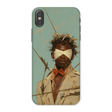 Pinpoint - Surreal Black Outlaw Dandy Iphone Case, x / Matte, Phone Case Blindfolded Figure