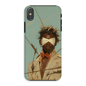 Pinpoint - Surreal Black Outlaw Dandy Iphone Case, Xs / Matte, Phone Case Blindfolded Figure