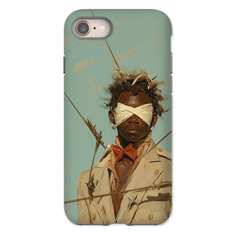 Pinpoint - Surreal Black Outlaw Dandy Phone Case Iphone 8 / Matte Phone Case Blindfolded Figure Surreal Black Outlaw, Outlaw Dandy, Refused
