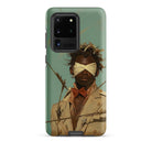 Pinpoint Surreal Black Outlaw Dandy Samsung Case, Galaxy S20 Ultra / Matte, Smartphone Case Blindfolded Figure