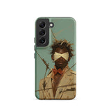 Pinpoint - Surreal Black Outlaw Dandy Samsung Case, Galaxy S22 / Matte, Smartphone Case Blindfolded Figure