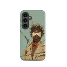 Pinpoint Surreal Black Outlaw Dandy Samsung Case, Galaxy S24 / Matte, Smartphone Case Blindfolded Figure Red Bow Tie